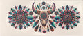 Bright color bull skull cup wrap