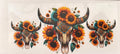 Sunflowers and bull skull cup wrap