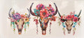 Flowered bull skulls cup wrap