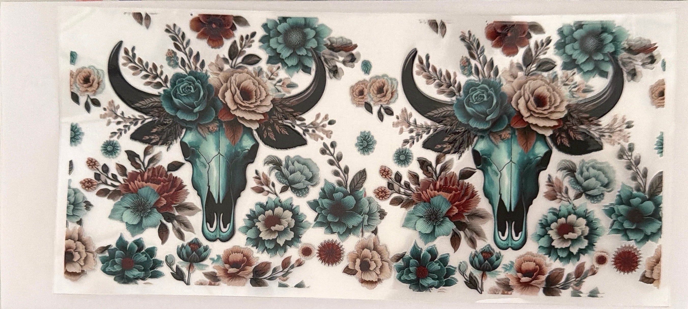 bulls and flowers cup wrap
